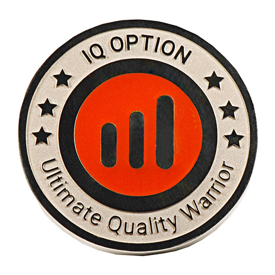 Золотые значки на заказ для компании IQ Option